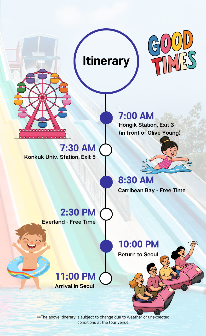 8/8, 8/22 Carribean Bay & Everland Day Trip Adventure