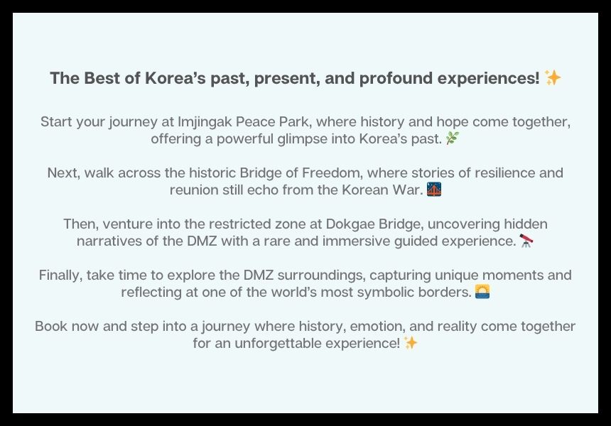 EG TOUR [R3] Paju DMZ / Docent Tour