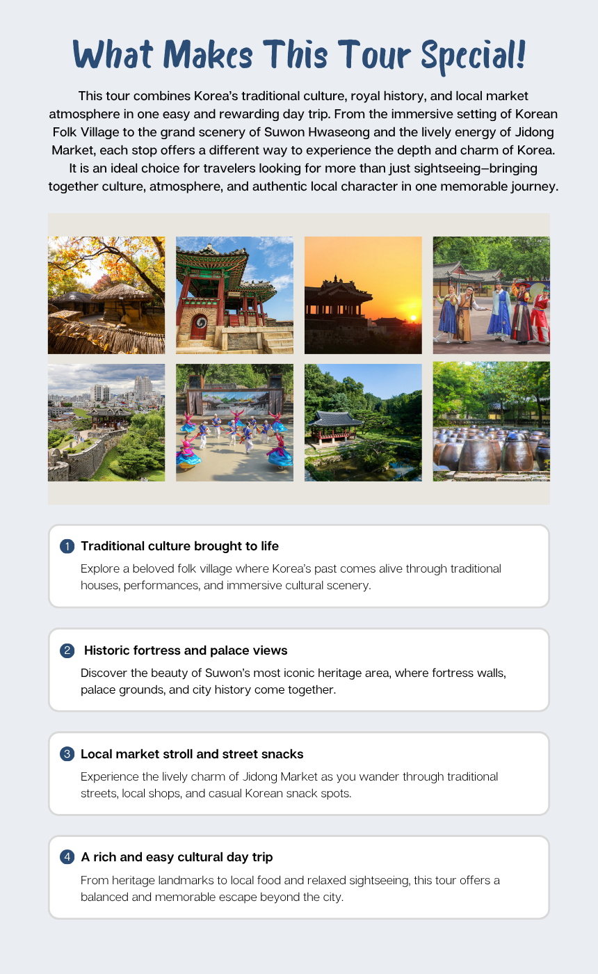 [5/10] Korean Folk Village & Suwon Hwaseong Fortress Tour