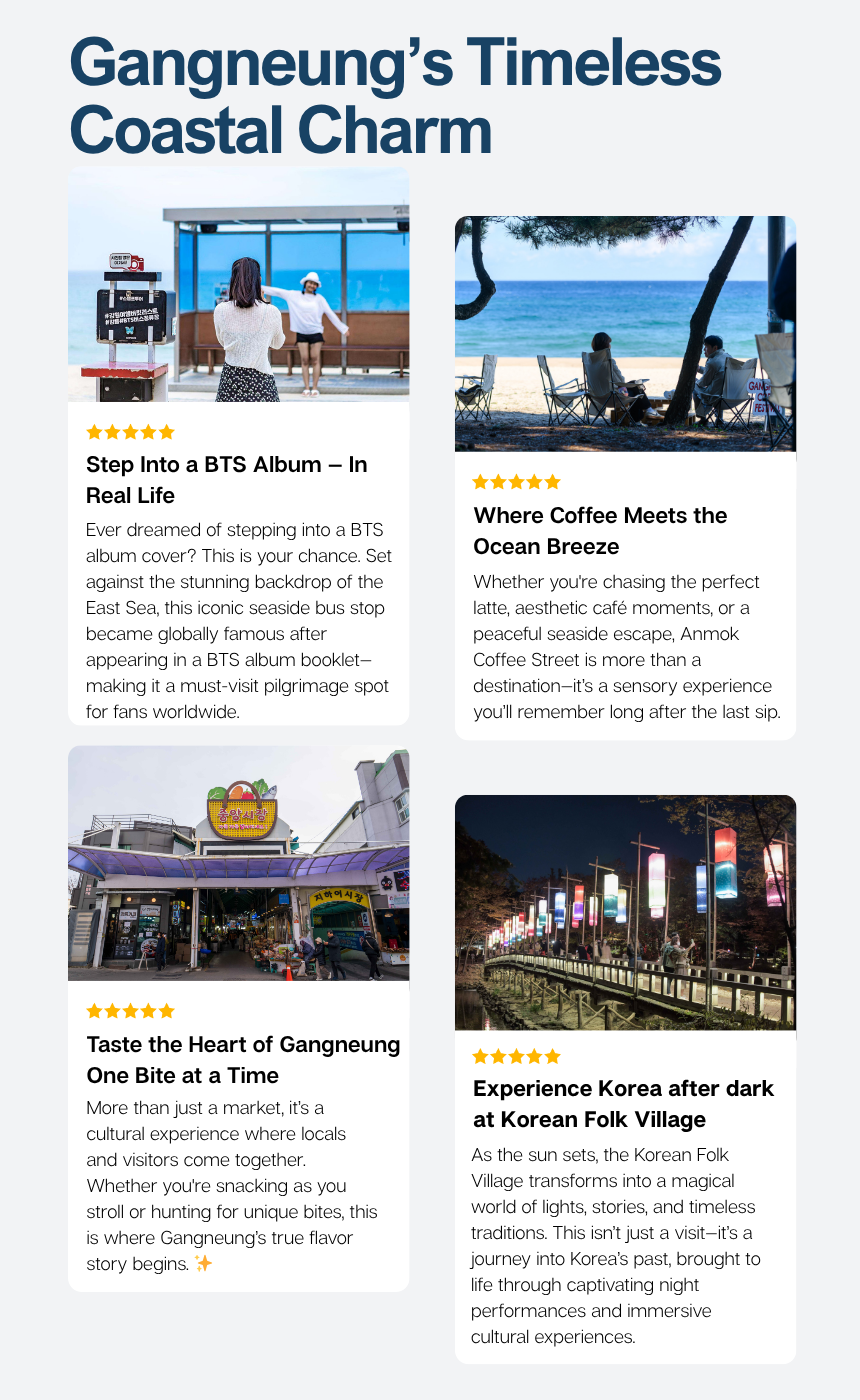 Romantic Gangneung Tour (1N2D)