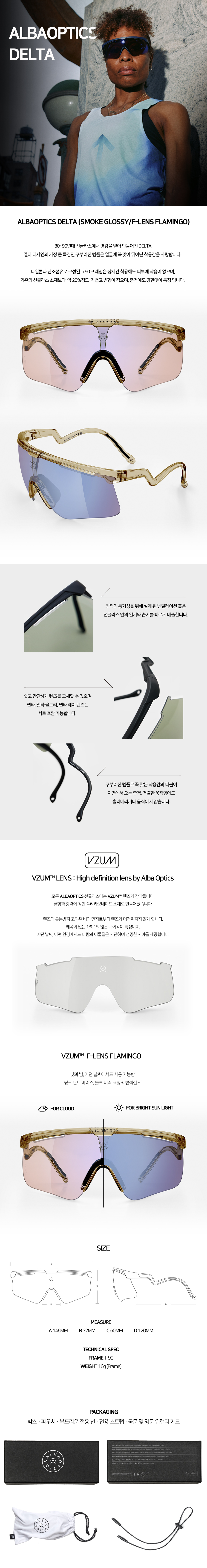 ALBAOPTICS DELTA (SMOKE GLOSSY/F-LENS FLAMINGO)