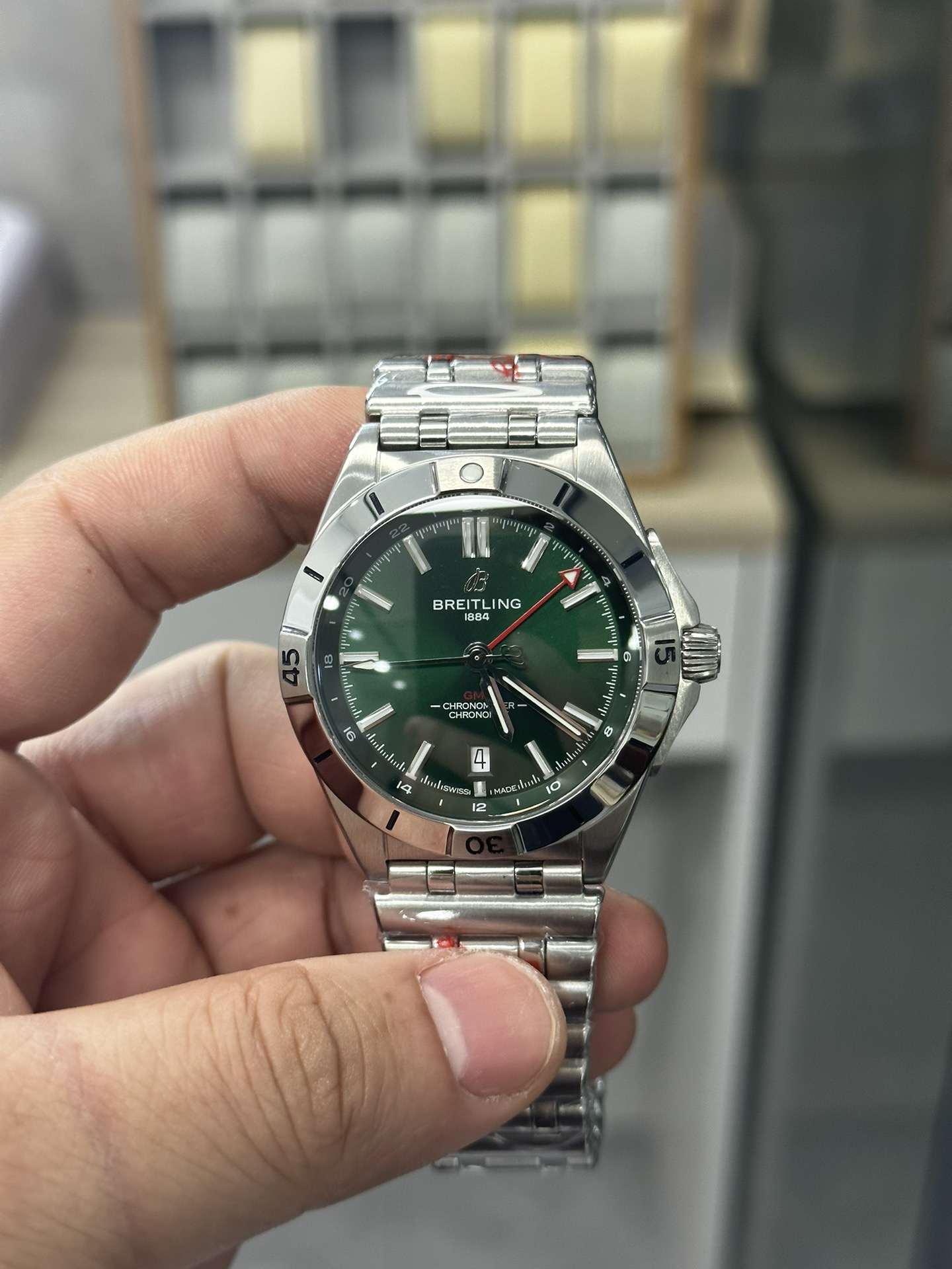 정**님 고객요청상품 - 브라이틀링 크로노맷 오토매틱 GMT 그린 40mm