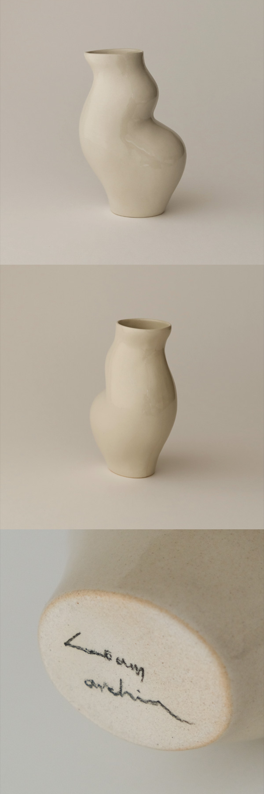 Body Vase 03 (Glossy Beige)