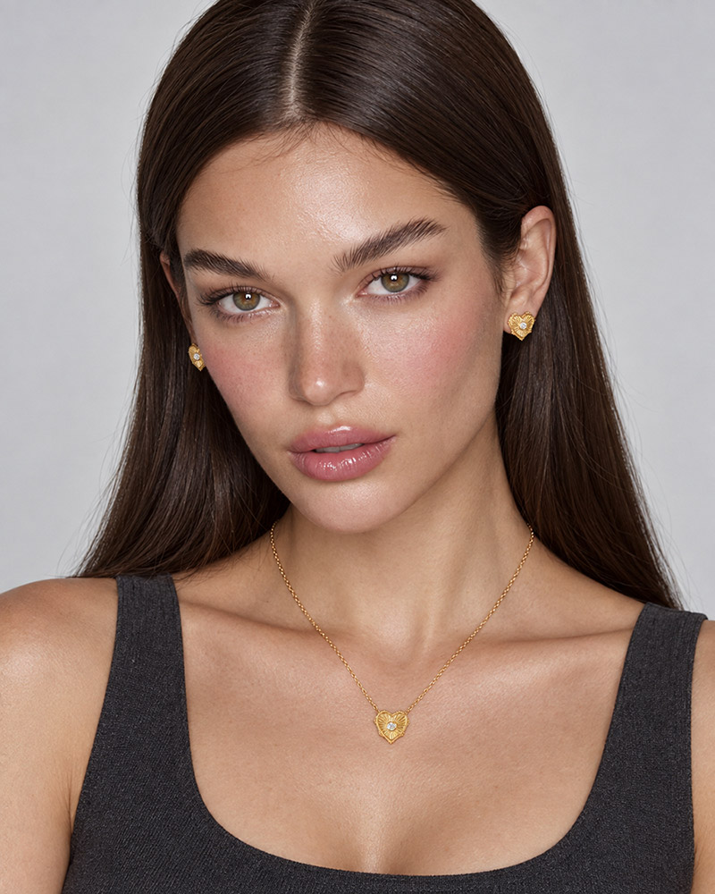 [포마탠] Sunray Hear Earring