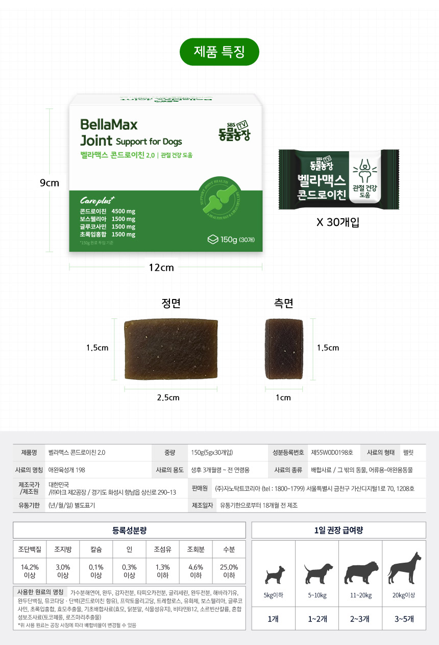 벨라맥스 SBS TV 동물농장 수의사 강아지 관절 영양제 콘드로이친