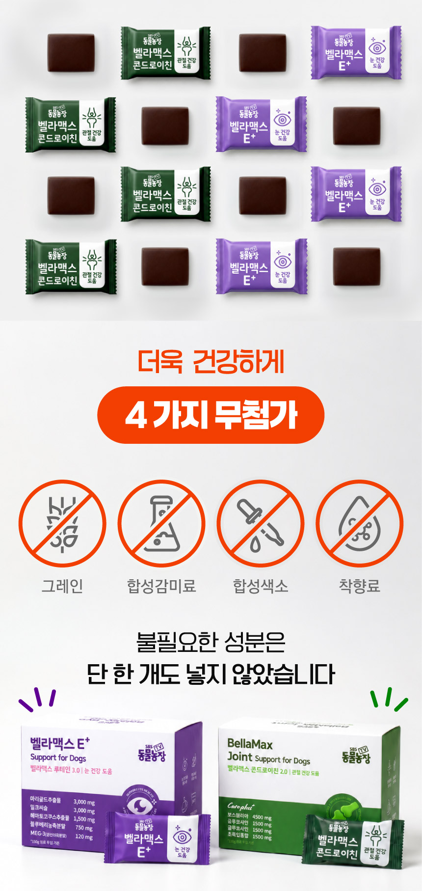 벨라맥스 SBS TV 동물농장 수의사 트릿 2종 세트 관절+눈 영양제