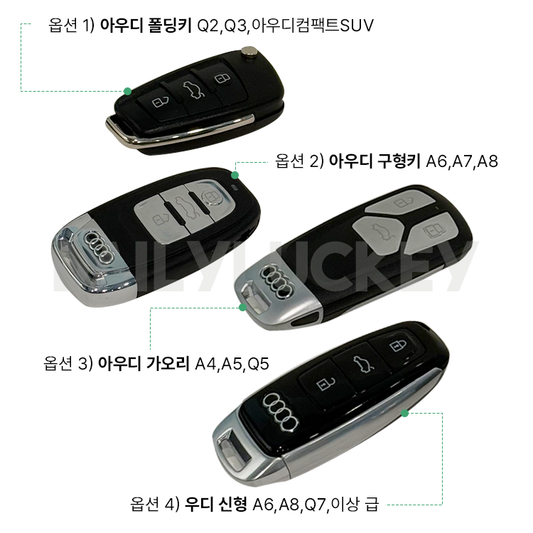 아우디 신형 스마트키 소장용 부품키 장난감키 쉘키