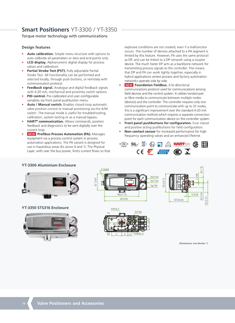 [Rotork] 스마트 포지셔너 YT3300(로터리 타입) 밸브파크