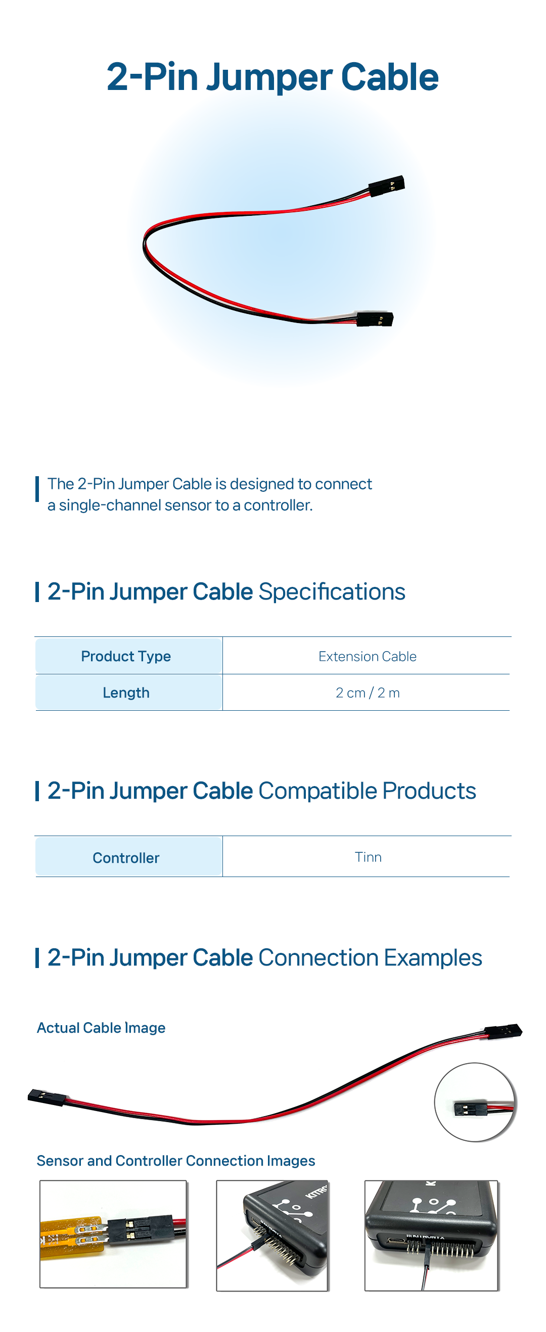 2-Pin Jumper Cable