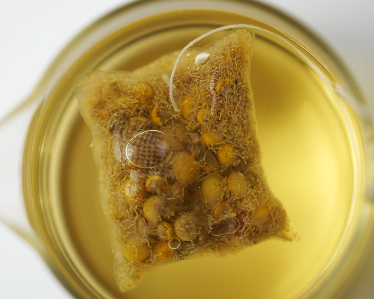 잎이 잘 보이는 카모마일 허브차 티백