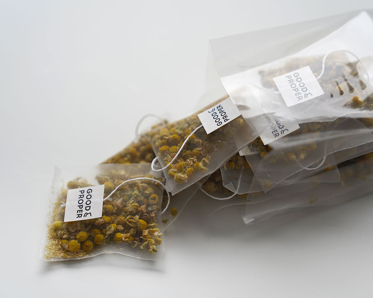 클리어백도 친환경 생분해서 소재인 캐모마일차