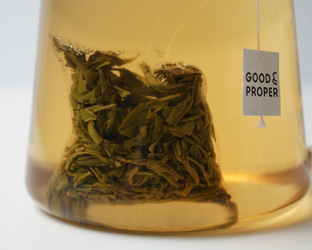 잎이 잘 보이는 제이드팁스 녹차 티백