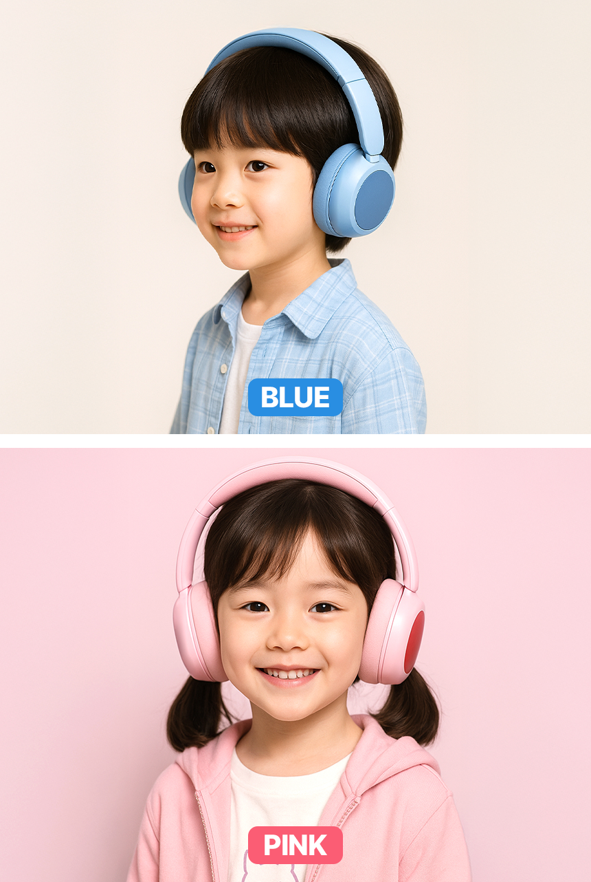 디알고 블루투스 청력 보호 키즈 헤드폰 BH10Q (블루, 핑크, 화이트 , 퍼플)+사은품