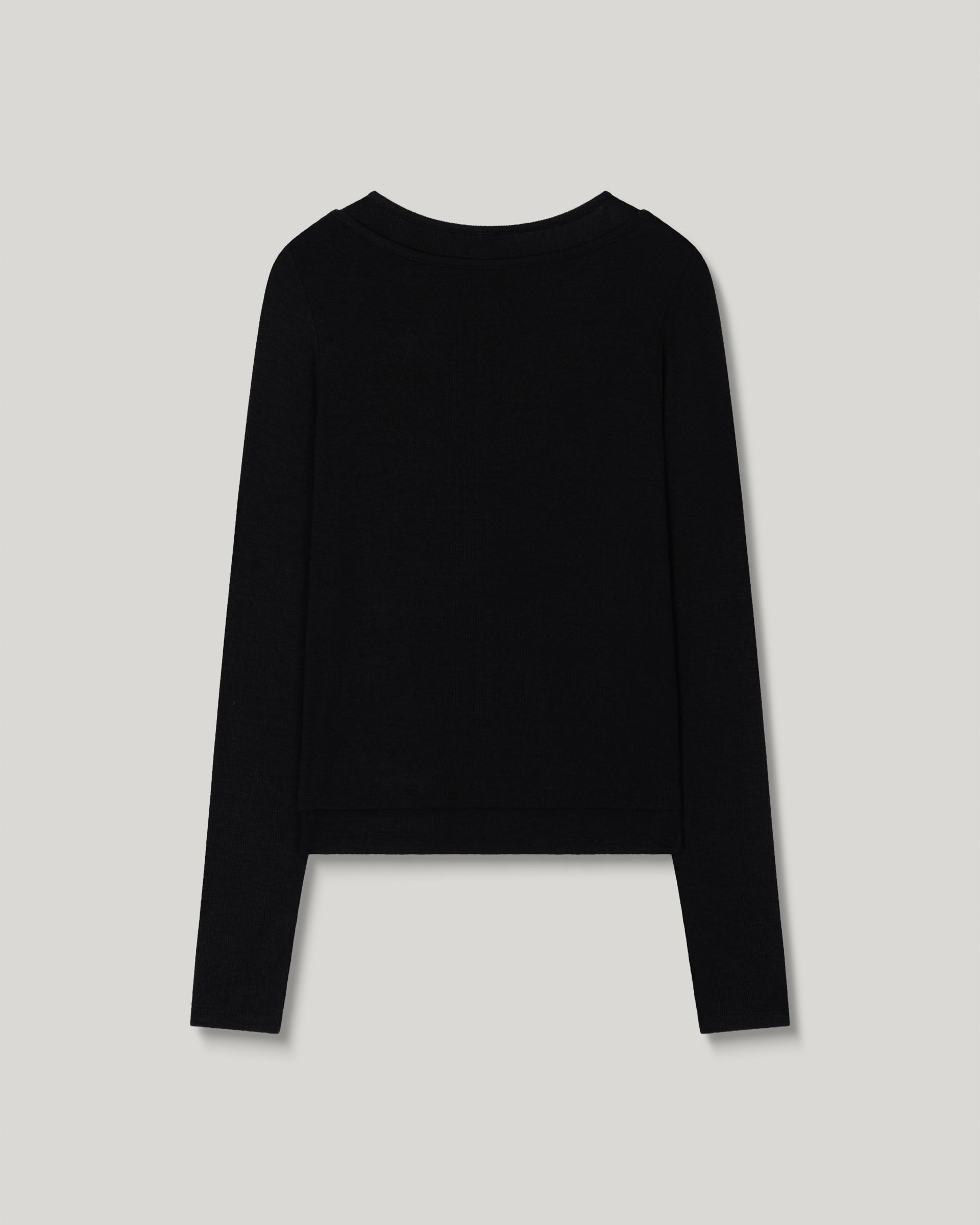 Veil Layered T-shirt [Black]