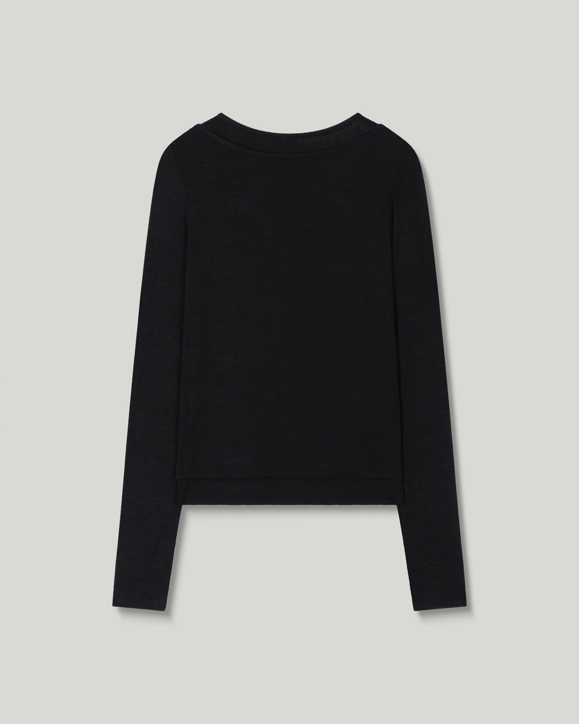 Veil Layered T-shirt [Black]