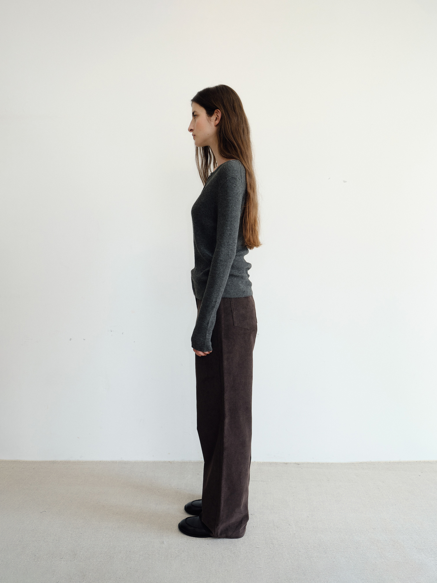 Hale Henley Knit [Charcoal]