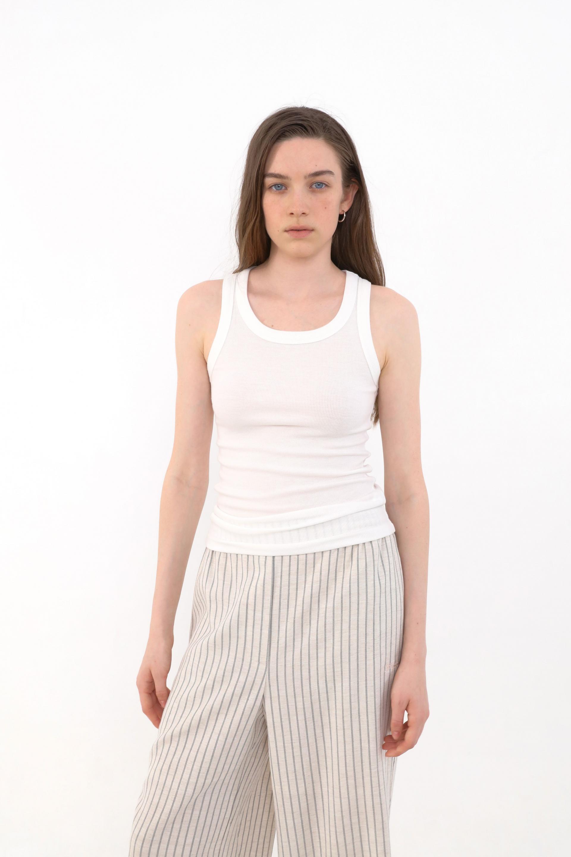 Ver Stripe Linen Pants [Black]