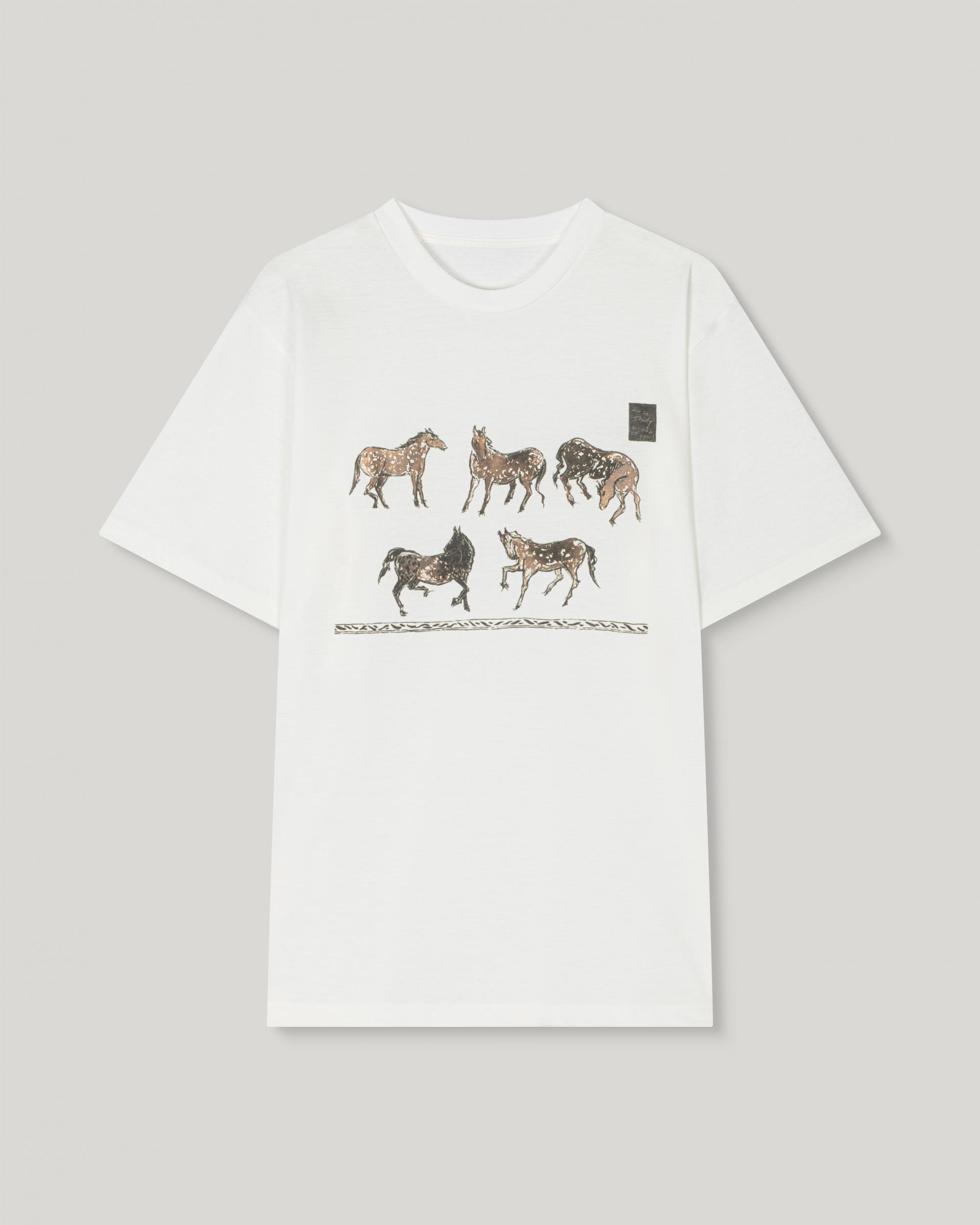 Carla X Horse Drawing T-Shirt [Ivory]