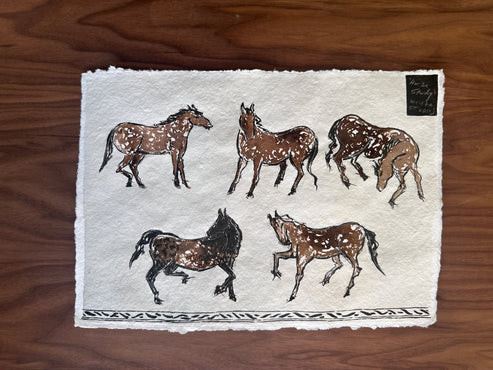 Carla X Horse Drawing T-Shirt [Ivory]