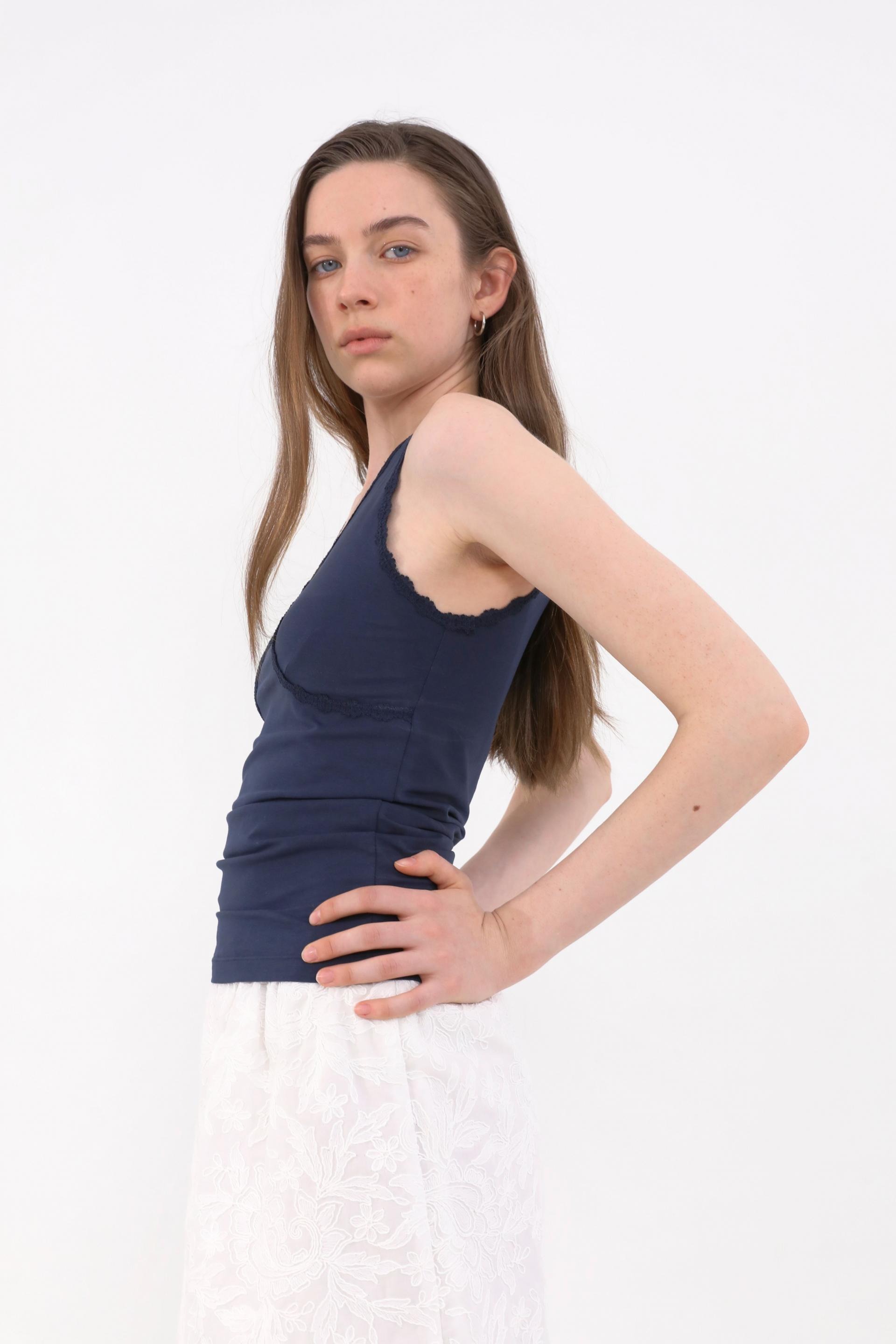 Eto Lace Sleeveless [Navy]