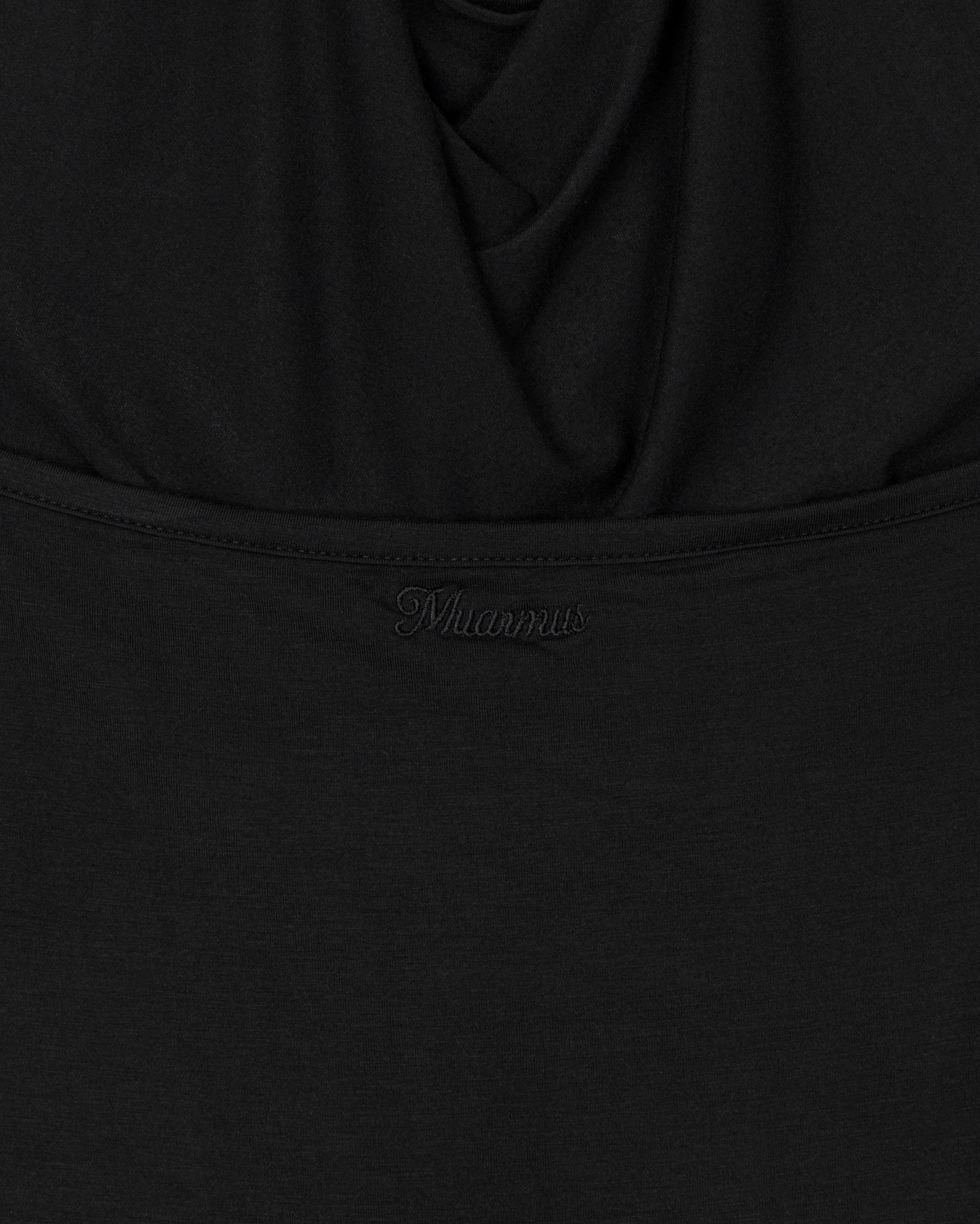 Draped Halterneck Sleeveless [Black]