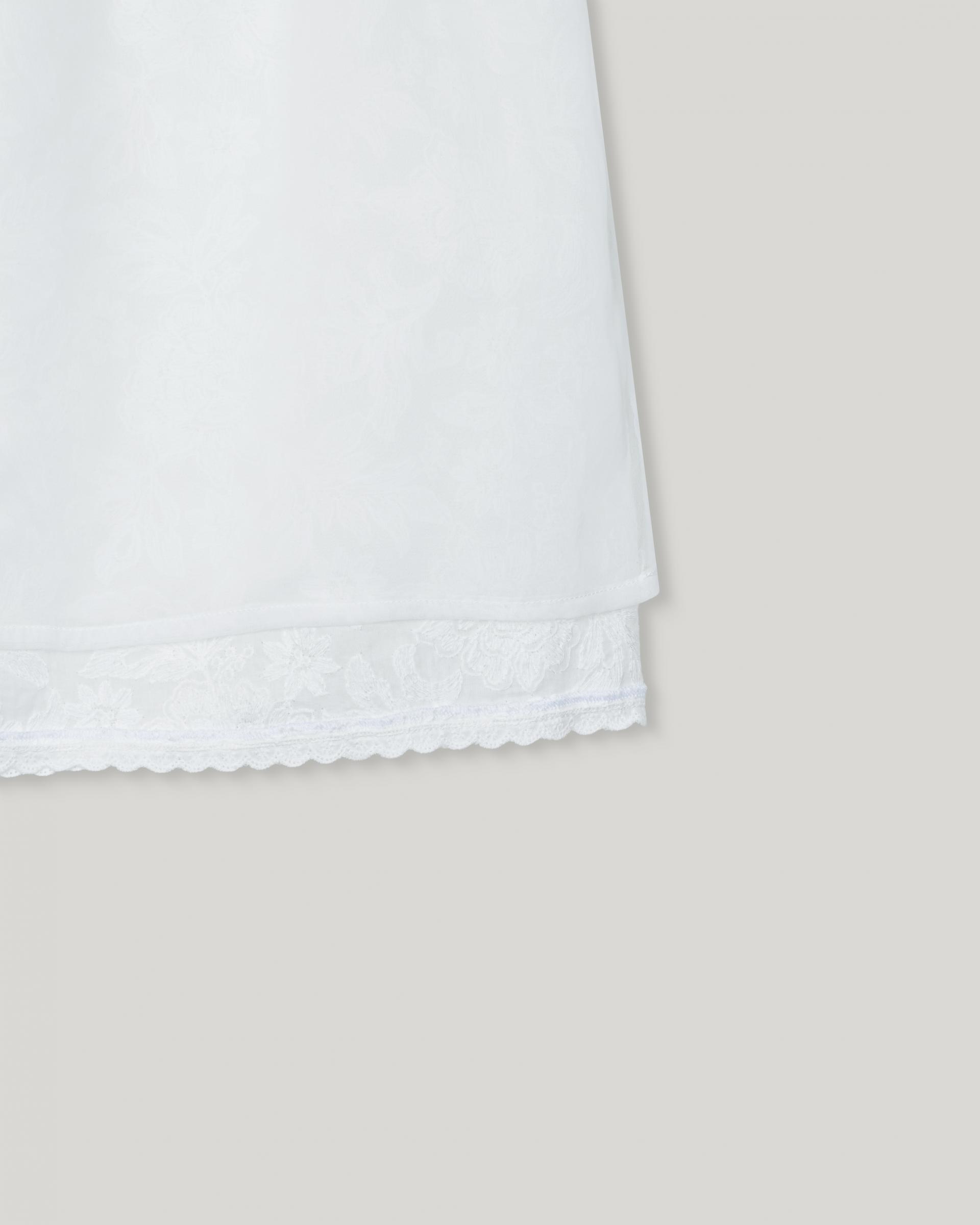 Eyelet Flower Pattern Skirt [Ivory]