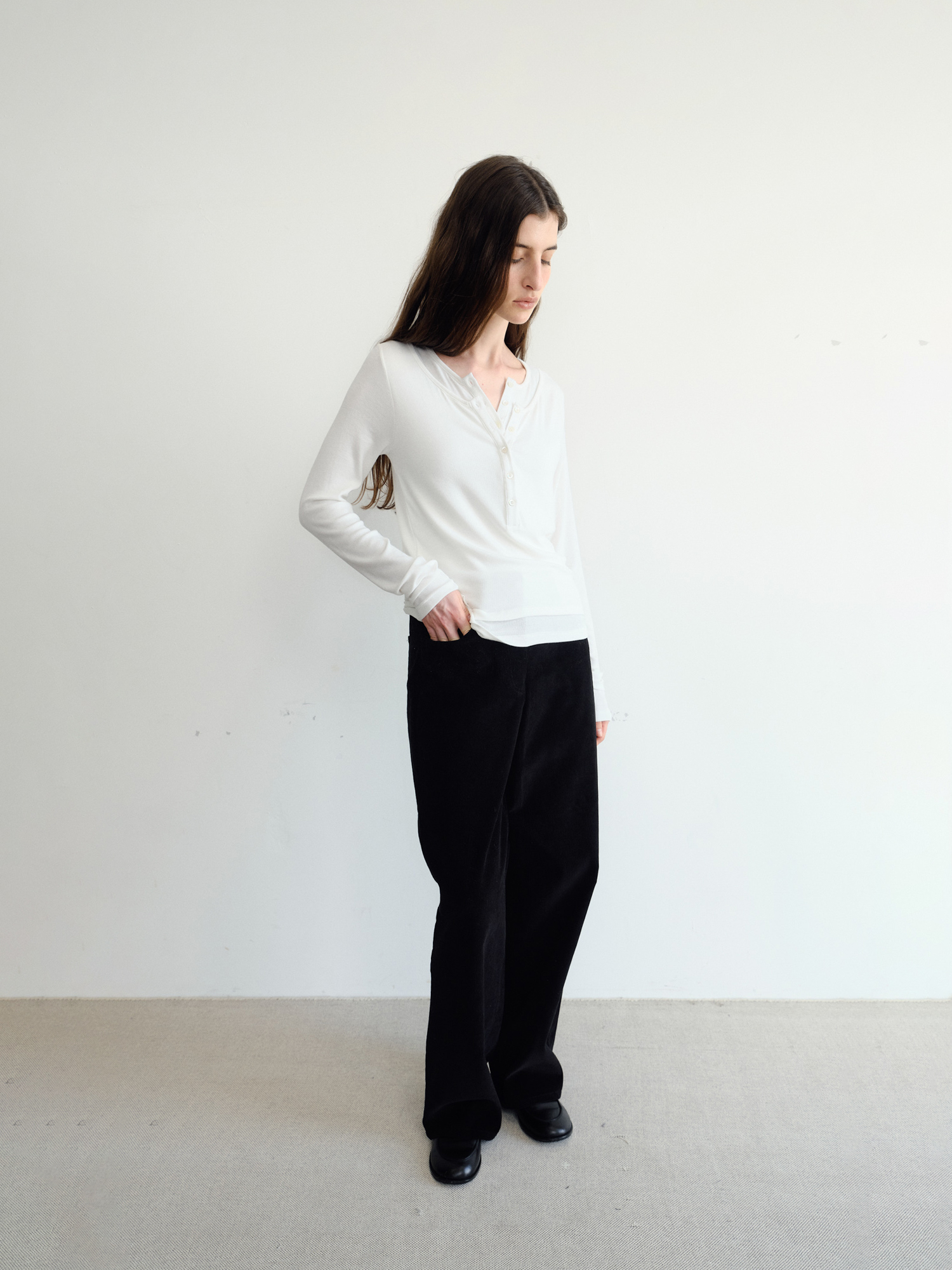 Veil Layered T-shirt [Ivory]