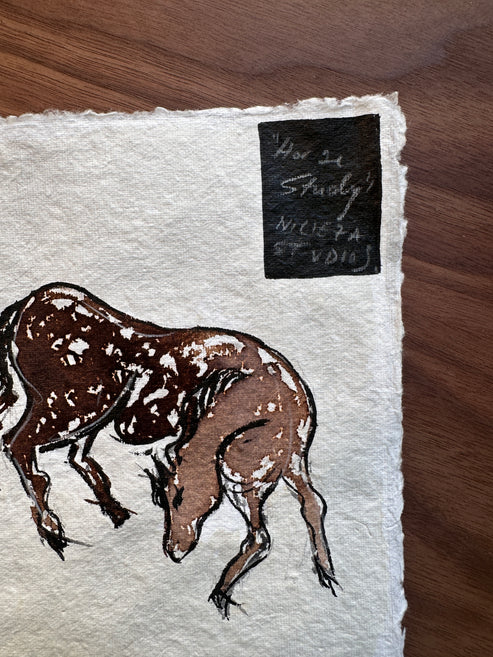 Carla X Horse Drawing T-Shirt [Ivory]