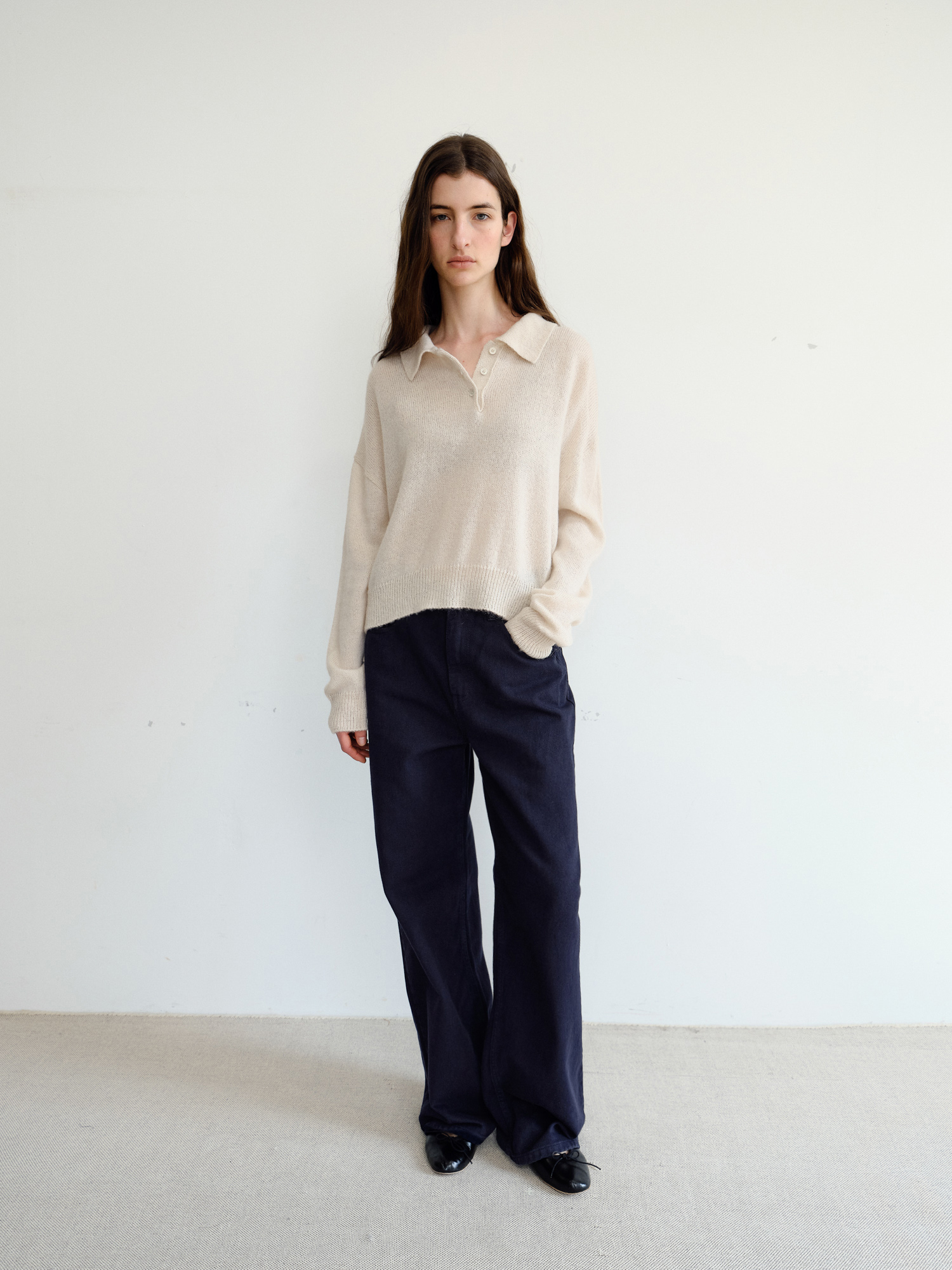 Alto Wool Collar Knit [Ivory]