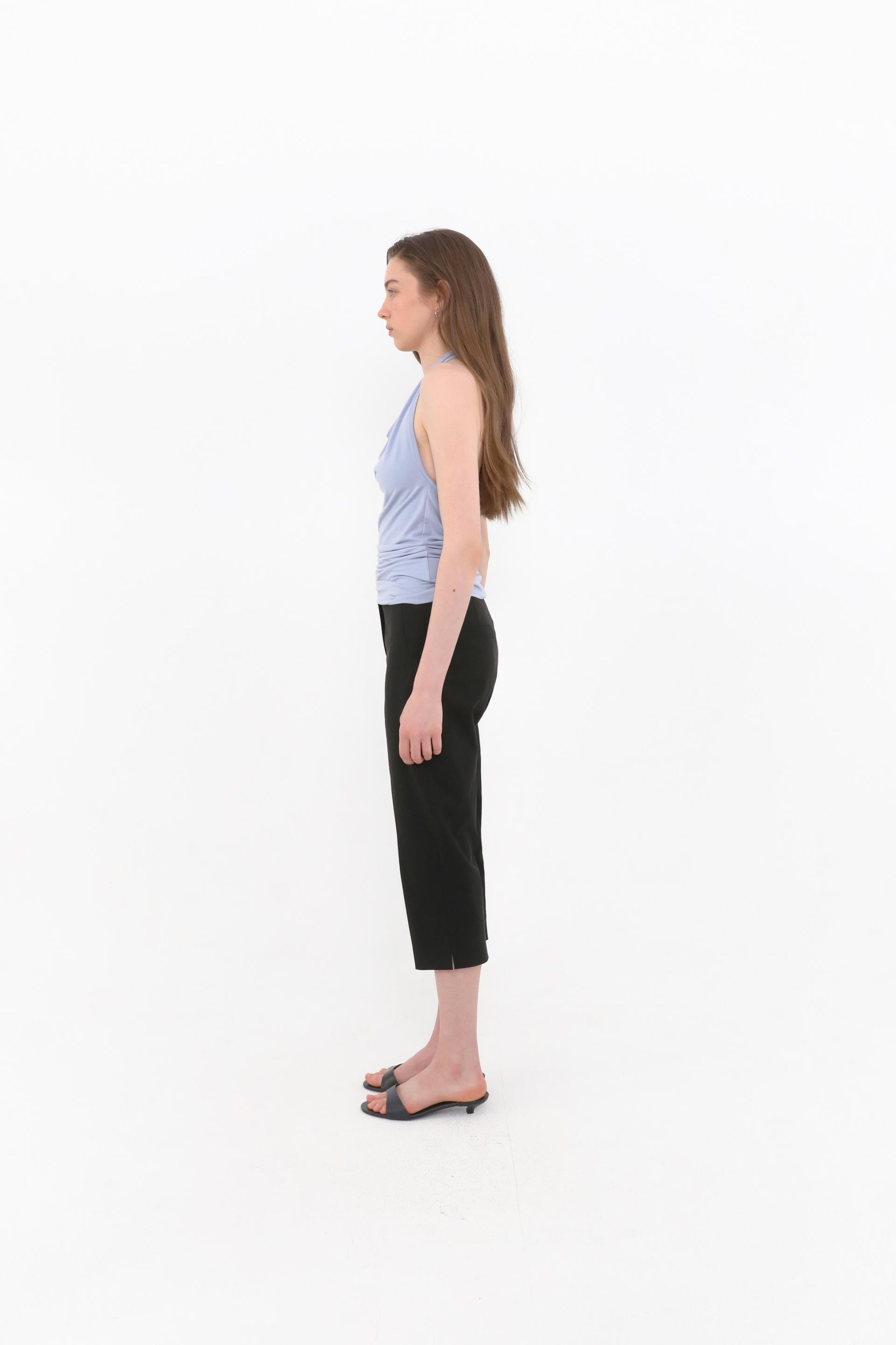 Wonder Linen Capri Slacks [Black]