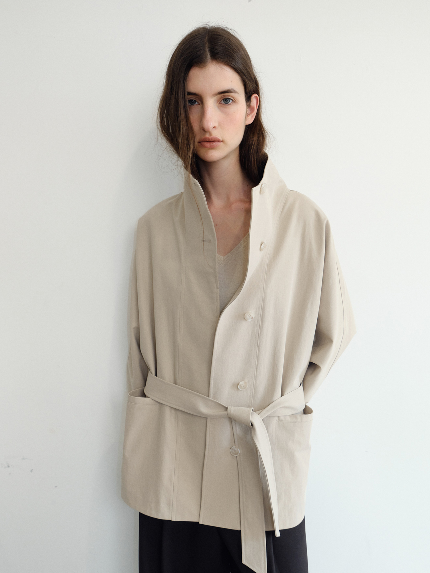 Dane Half Trench Coat [Beige]