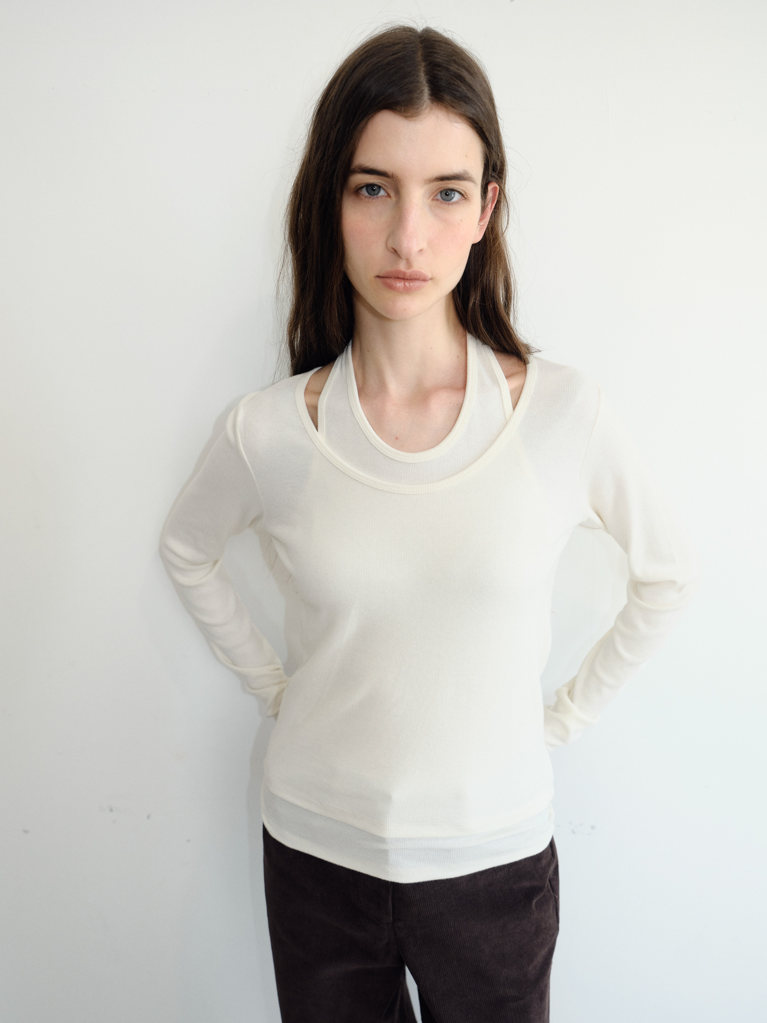 Loop Halter T-shirt [Ivory]