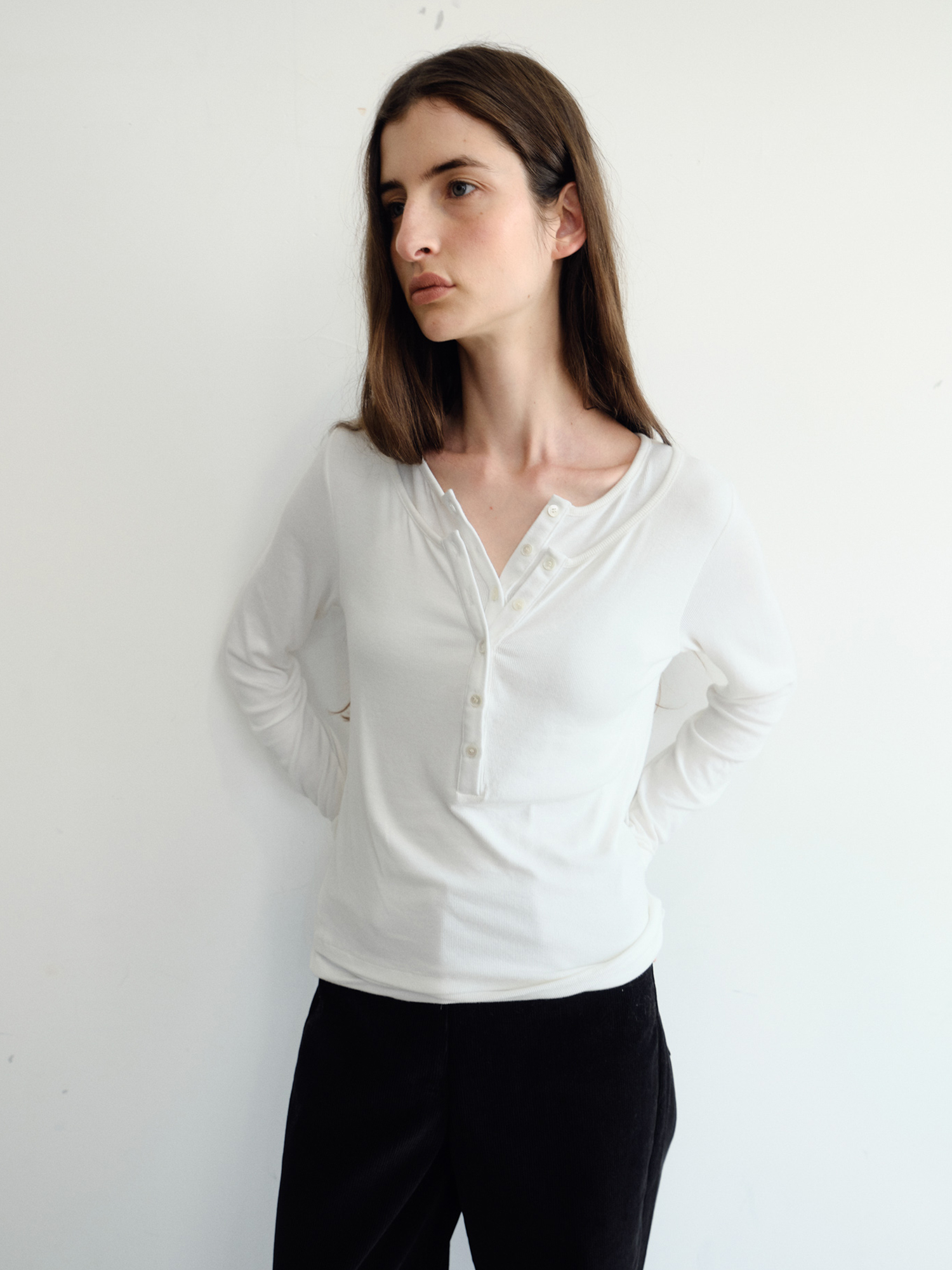 Veil Layered T-shirt [Ivory]