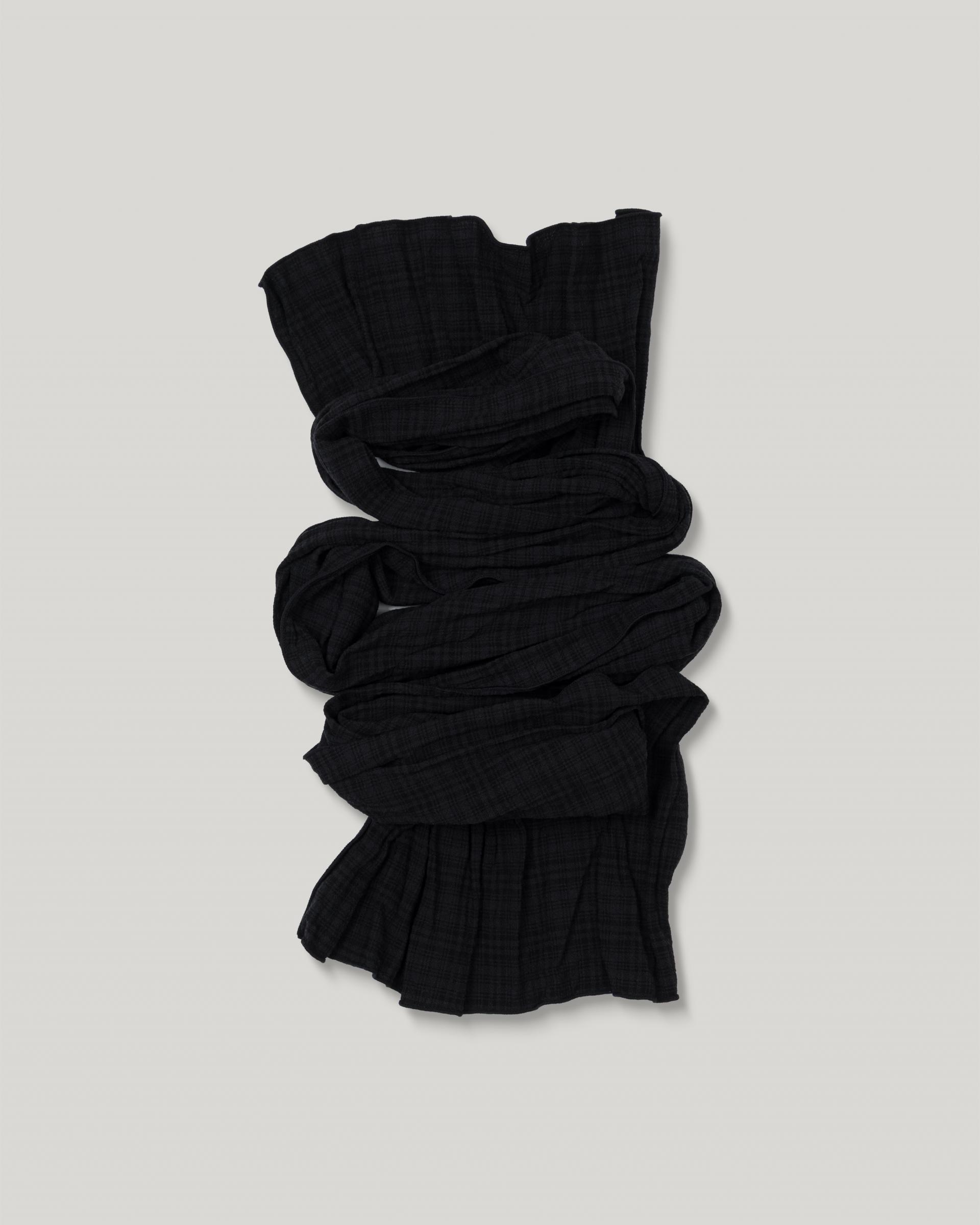 Ripple Check Scarf [Black]
