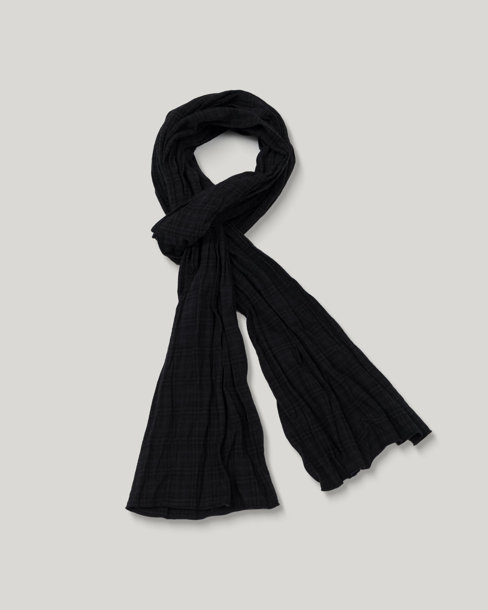 Ripple Check Scarf [Black]