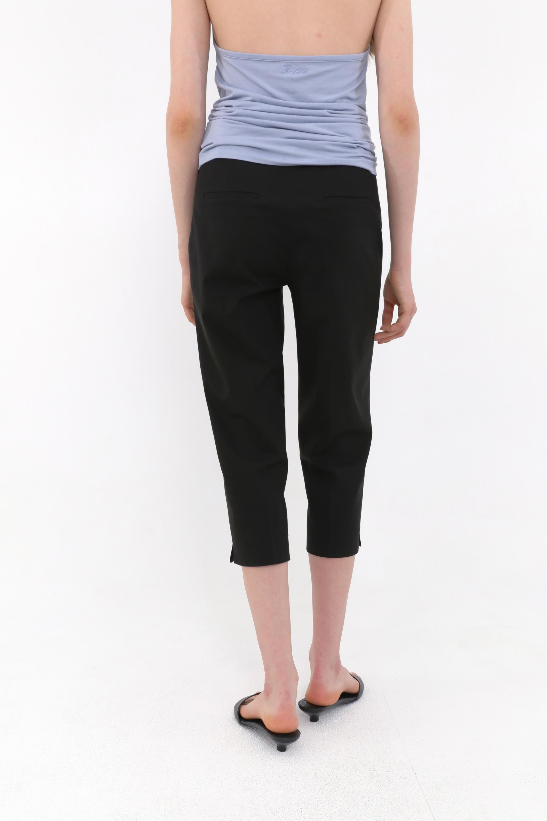 Wonder Linen Capri Slacks [Black]