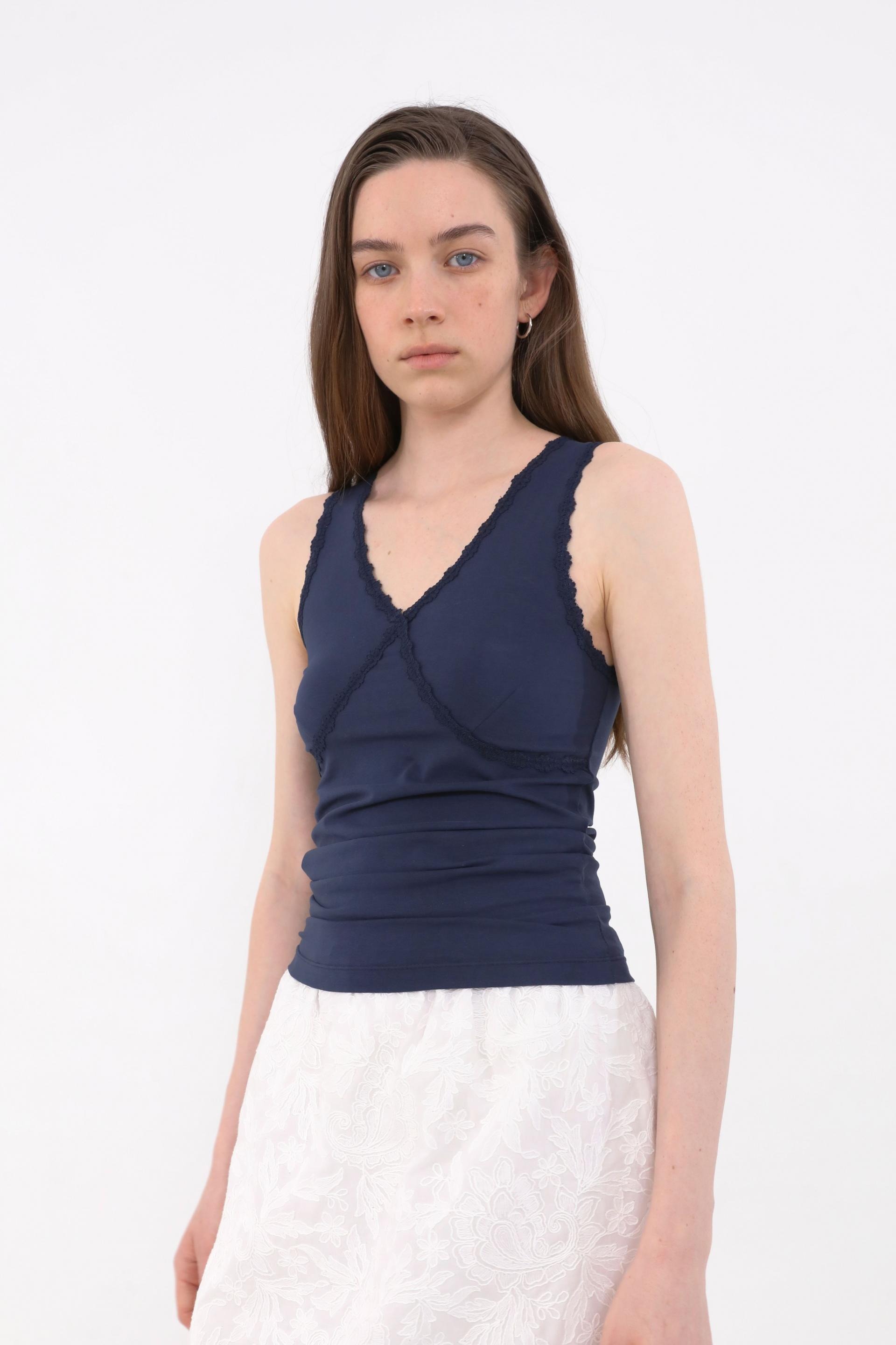 Eto Lace Sleeveless [Navy]