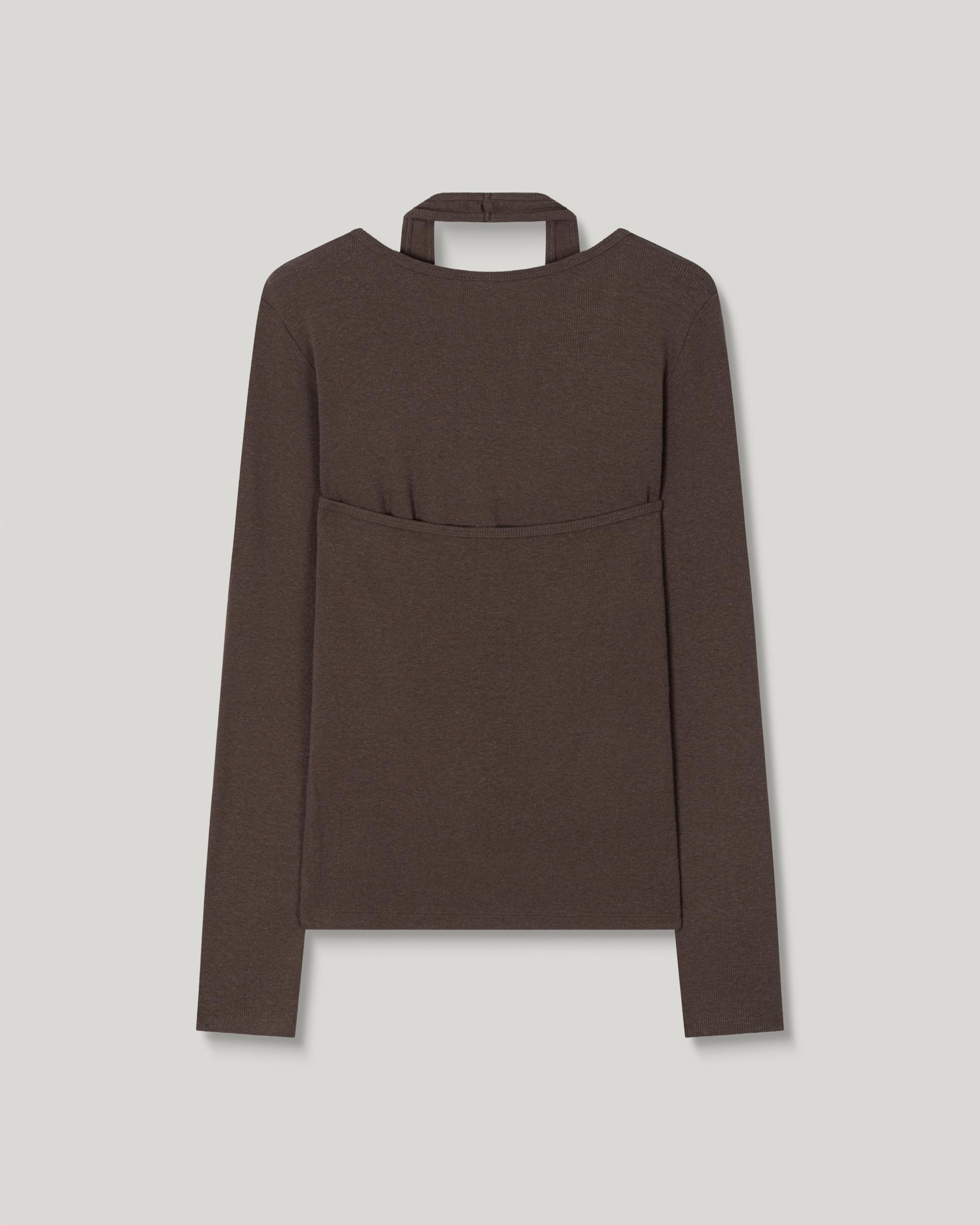 Loop Halter T-shirt [Brown]