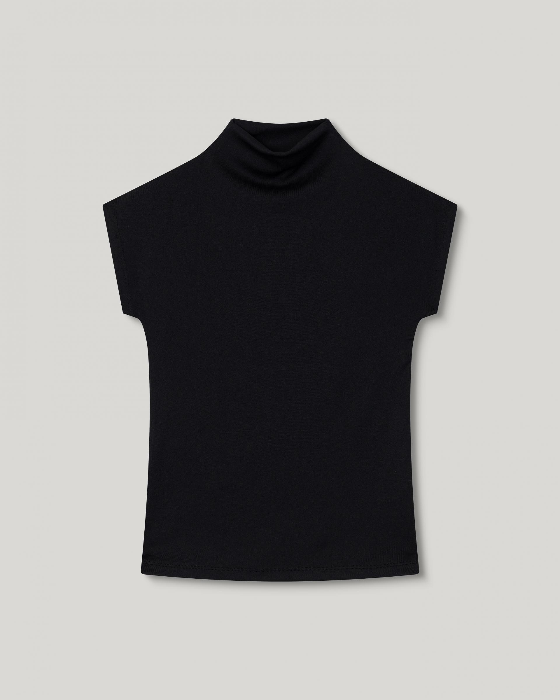 Hane Roll-Neck Sleeveless [Black]