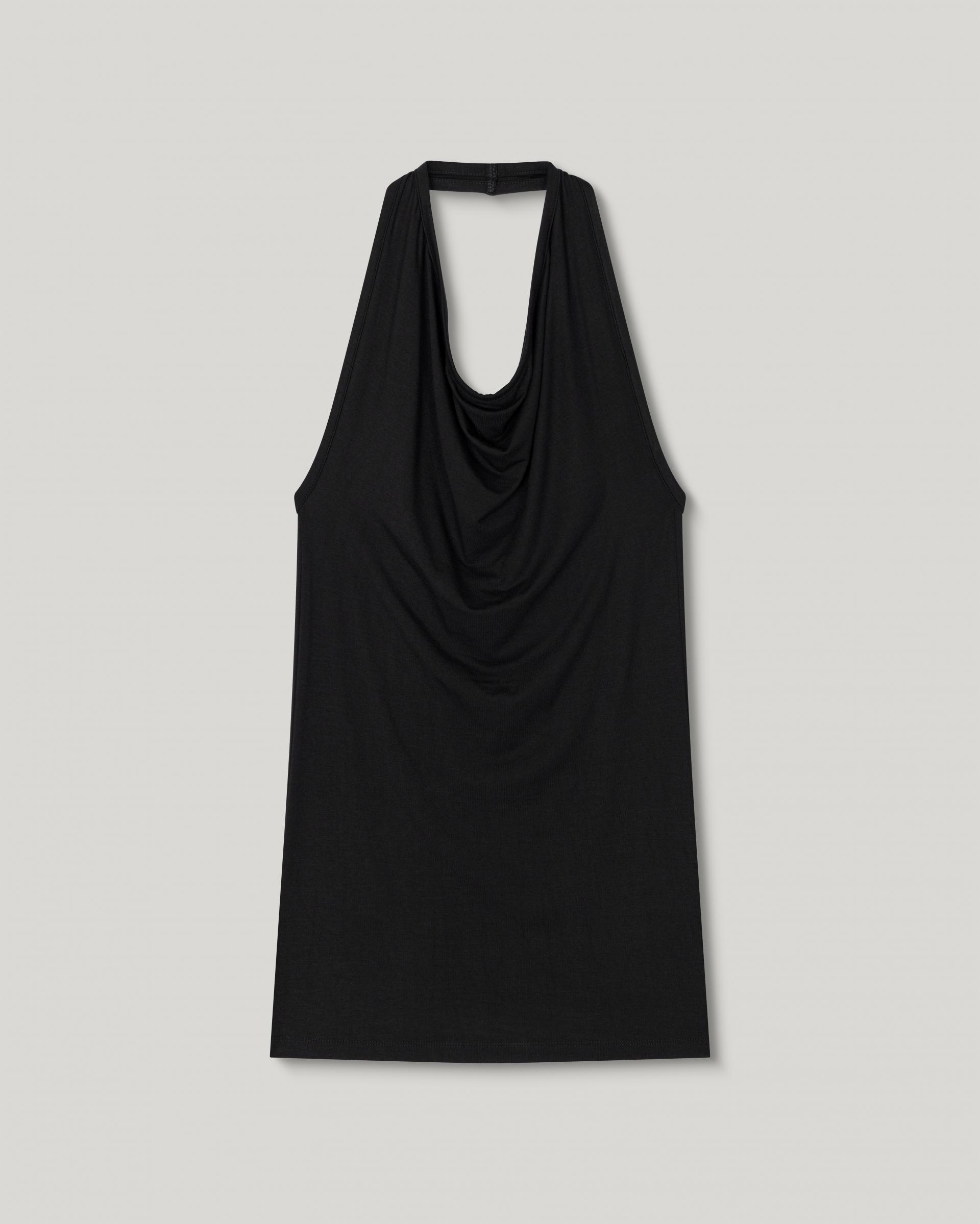 Draped Halterneck Sleeveless [Black]