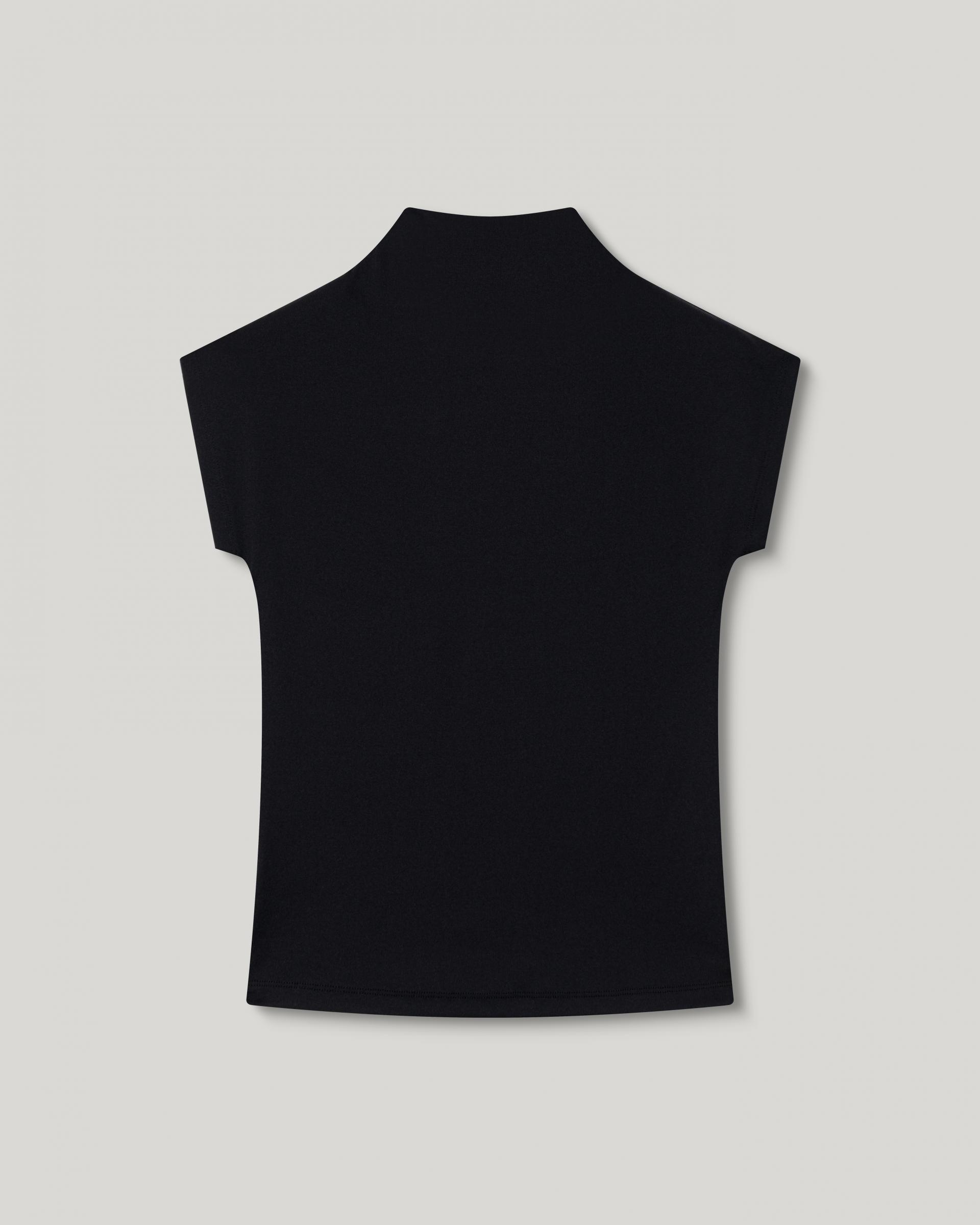 Hane Roll-Neck Sleeveless [Black]