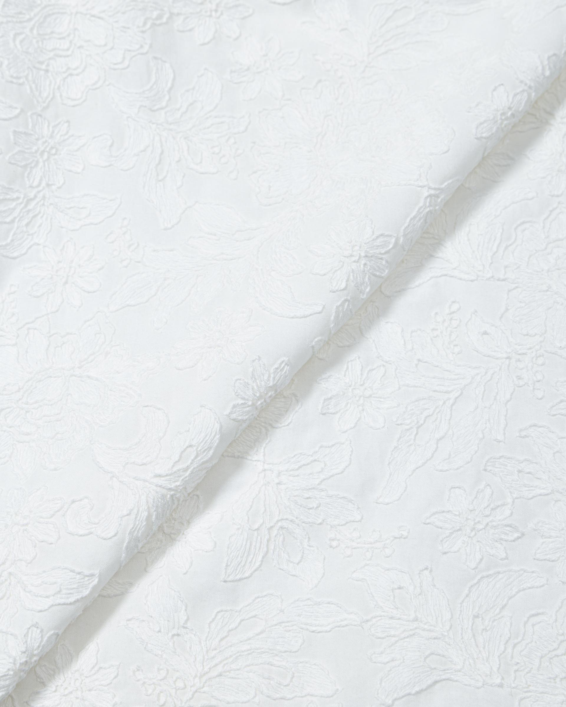 Eyelet Flower Pattern Skirt [Ivory]