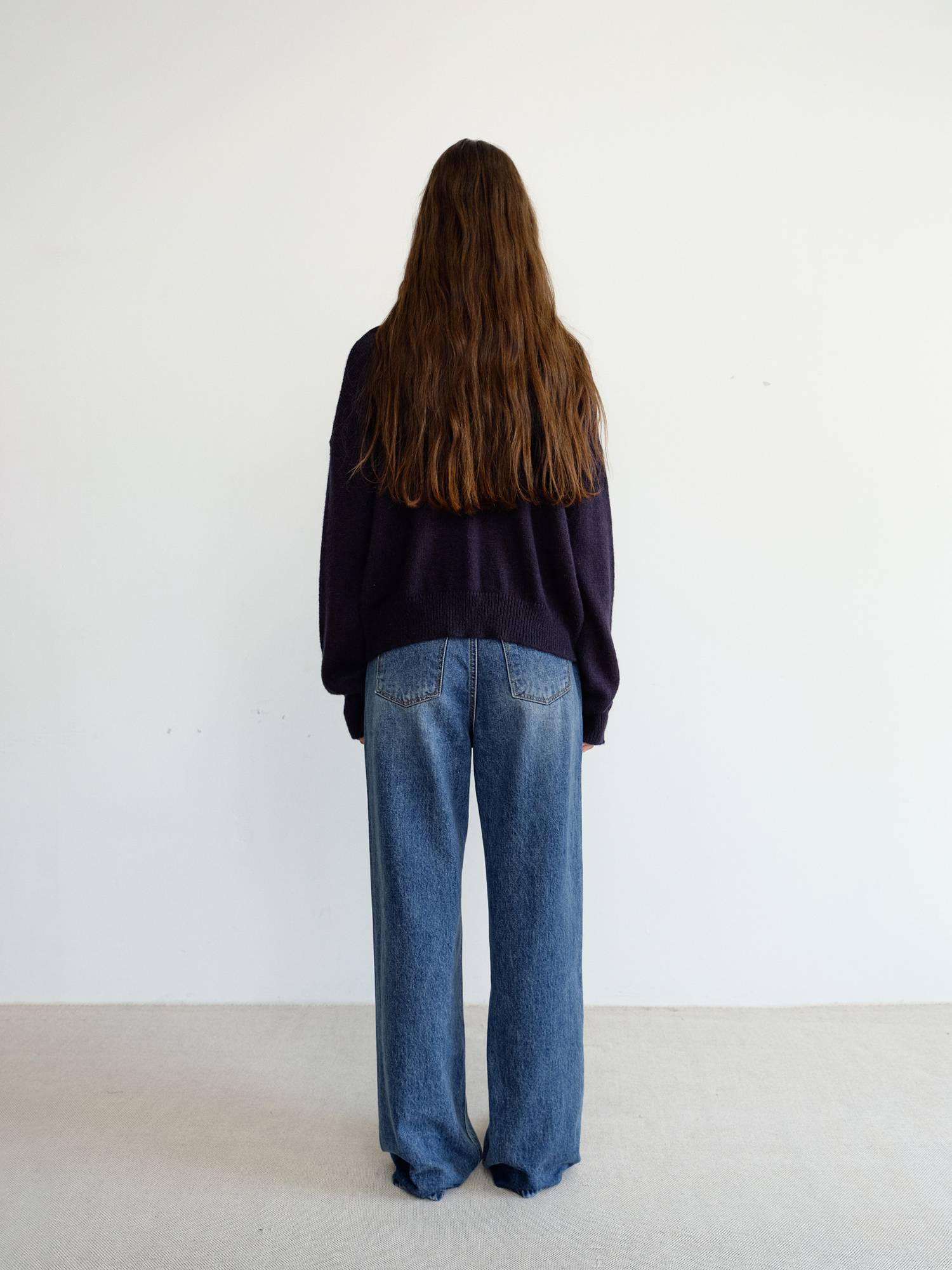 Alto Wool Collar Knit [Navy]