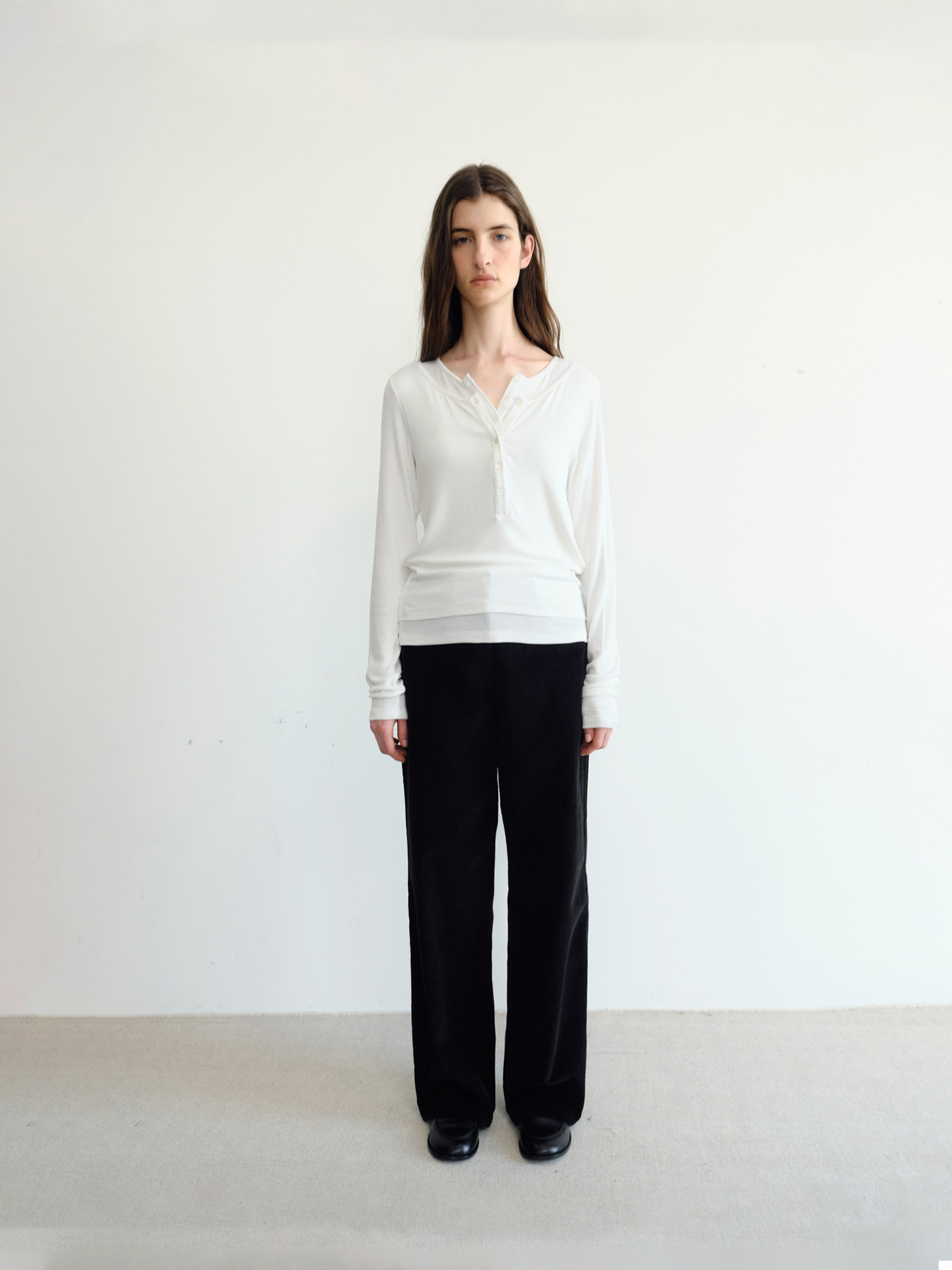 Veil Layered T-shirt [Ivory]