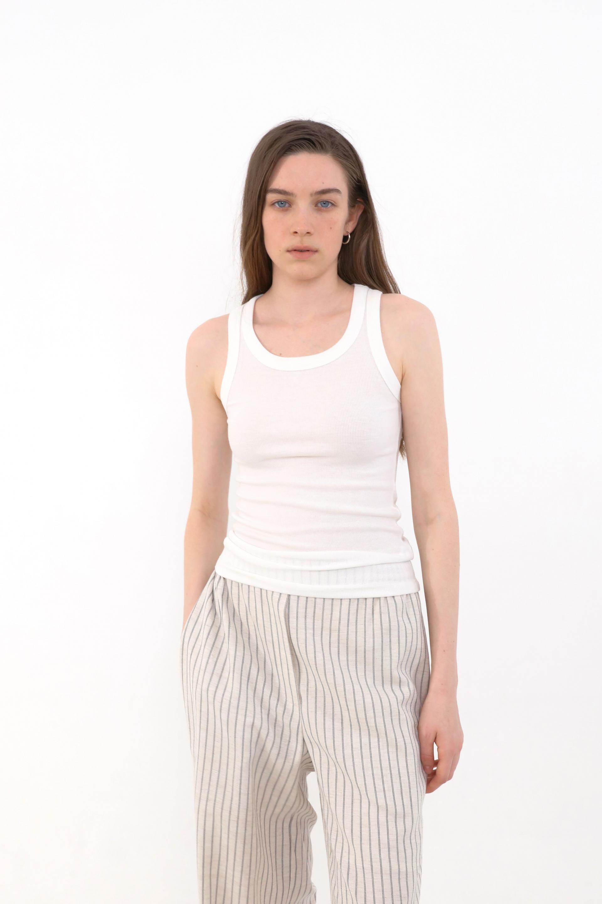 Ver Stripe Linen Pants [Black]