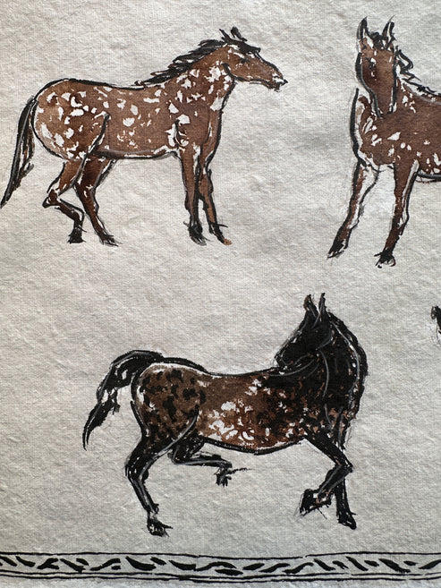 Carla X Horse Drawing T-Shirt [Ivory]