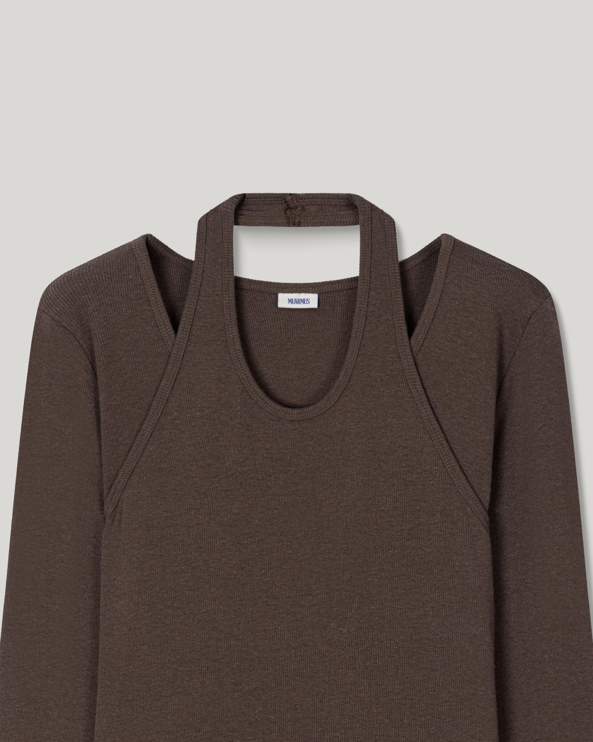 Loop Halter T-shirt [Brown]