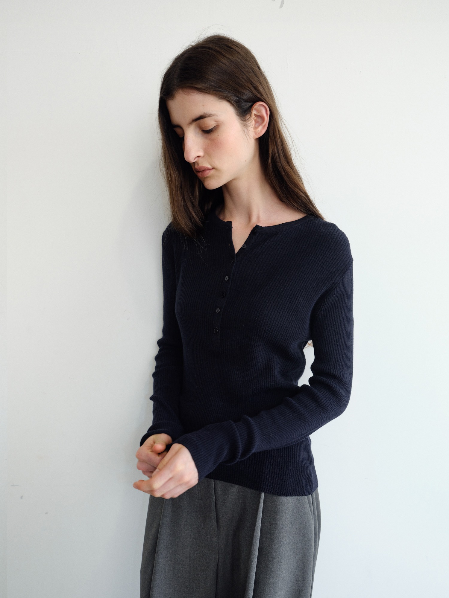 Hale Henley Knit [Navy]