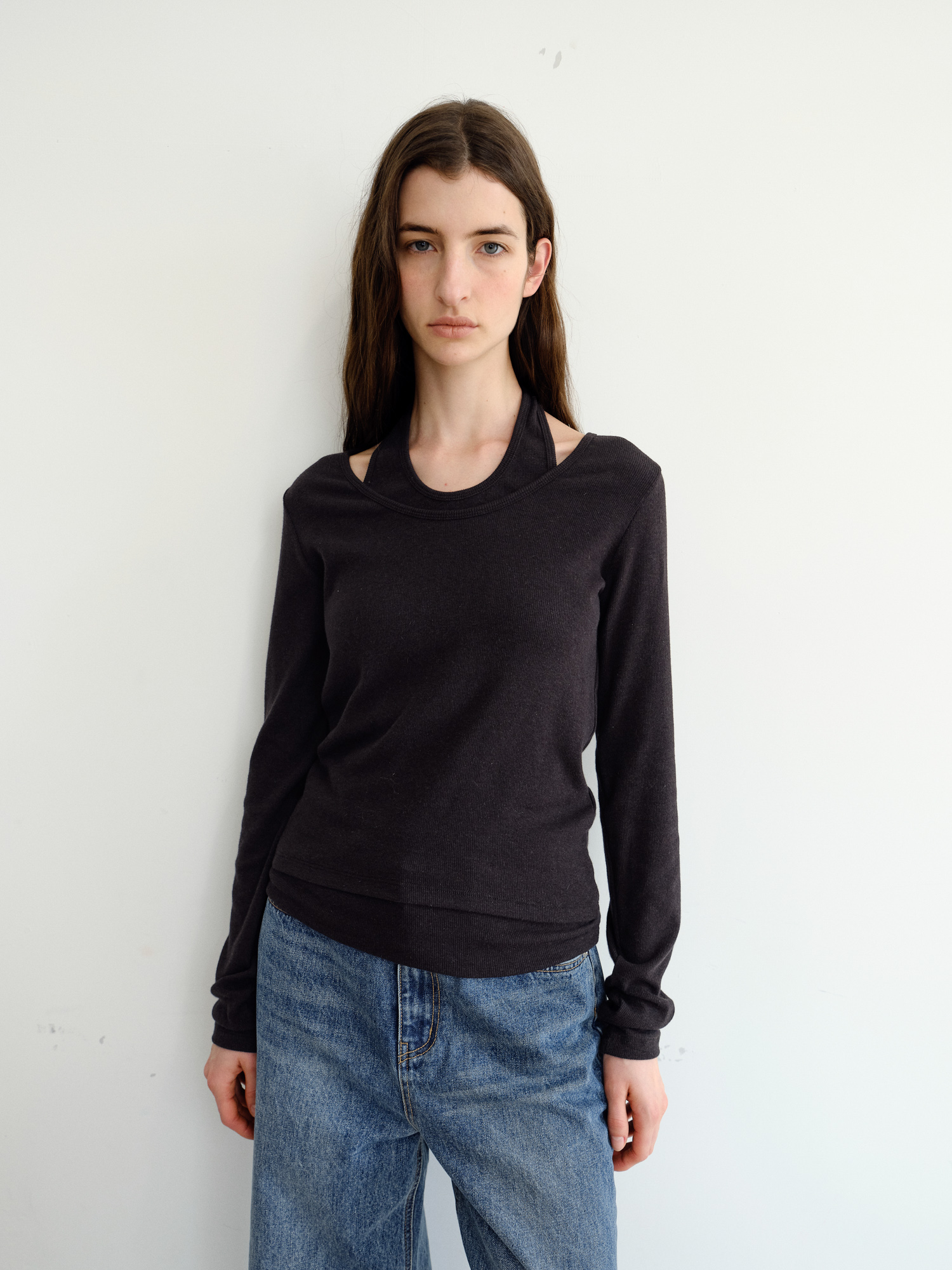 Loop Halter T-shirt [Black]