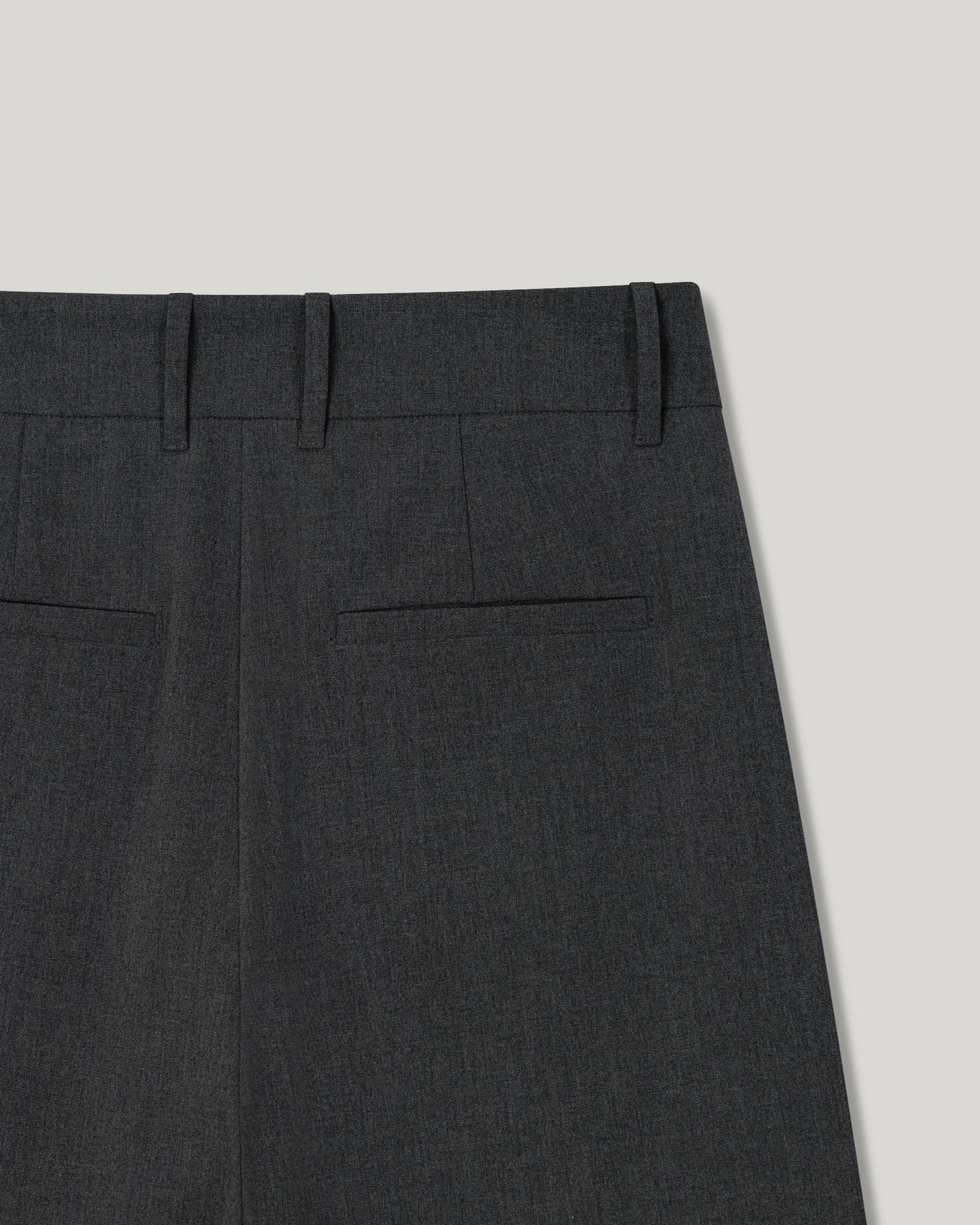 Grove Wool Wide Slacks [Gray]